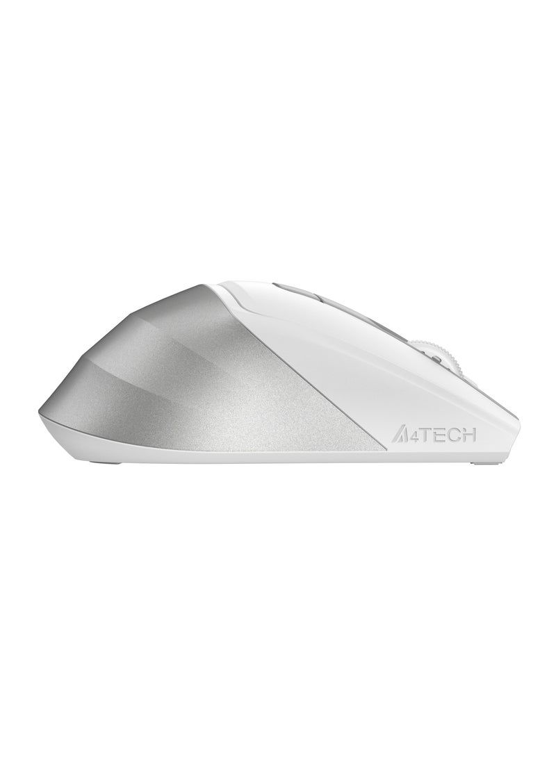 A4TECH Fstyler Dual-Functions Rechargeable Mouse, [ Desk + Air ] Bluetooth & 2.4GHz Air Illuminate FB45CS Air2, Switch up to 3 Devices, DPI 1000-1200-1600-2000, For Windows / Mac / Chrome OS / Android, White  - Image 5