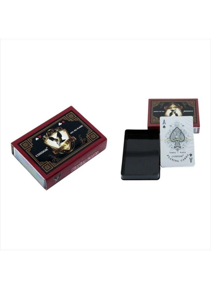 Condor Premium Playing Cards Deck – 1 Deck with Storage Case, Classic Poker Size Game Cards