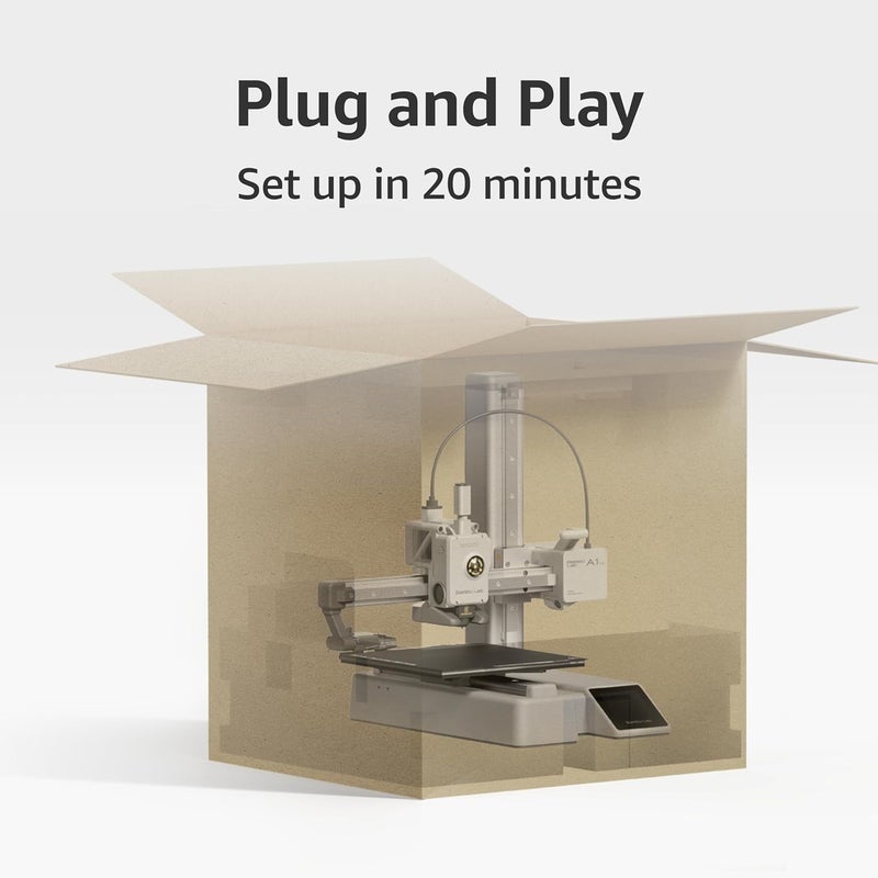 Bambu Lab A1 Mini 3D Printer, Multi-Colour Printing, 20-Minute Setup, High-Speed Precision, Auto-Calibration, 48 dB Quiet Operation White - Image 4