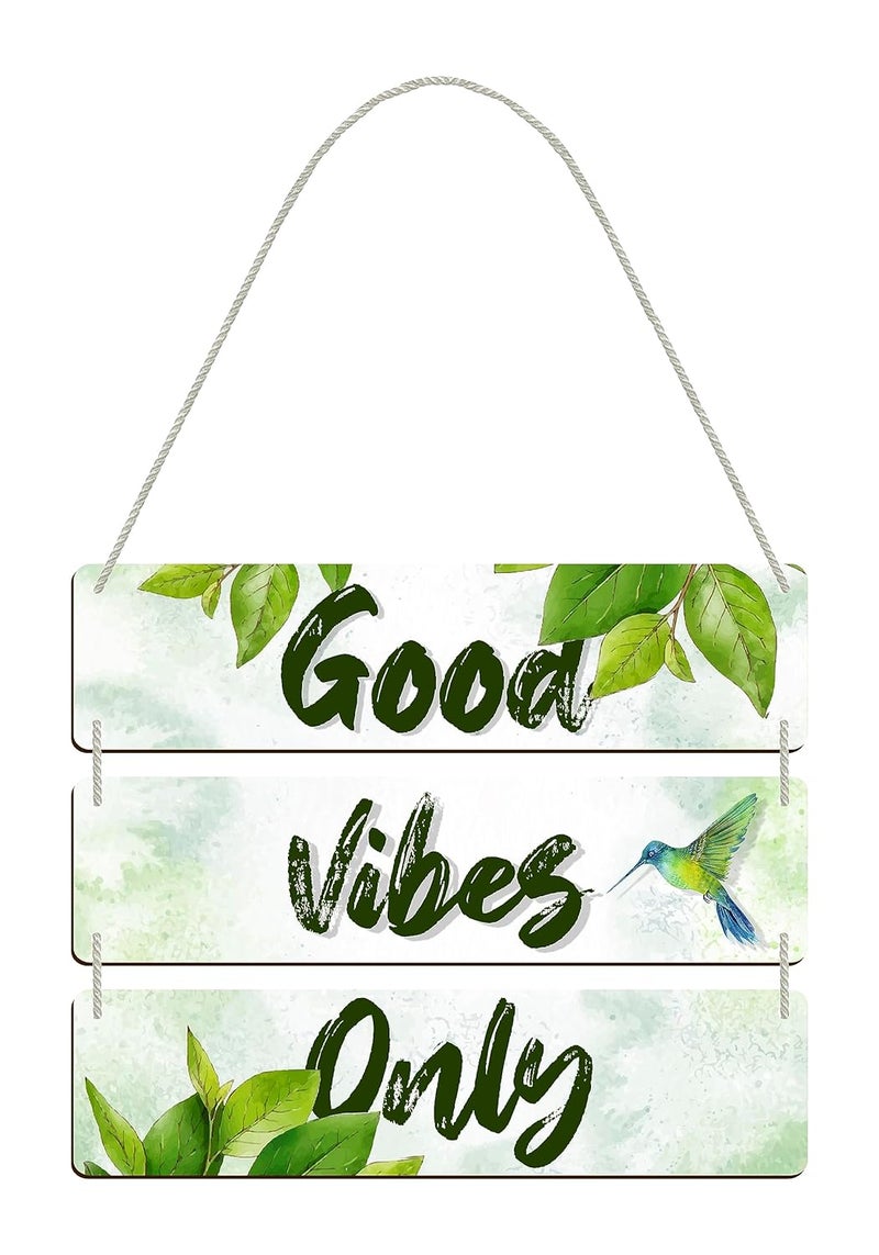 DELWOR Good Vibes Only Wall Hanging for Home Decoration Items for Living Room and Office Decoration Items - Image 1