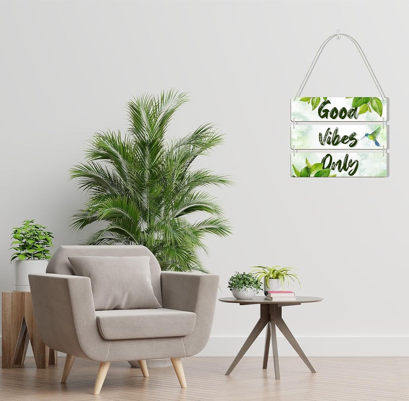 DELWOR Good Vibes Only Wall Hanging for Home Decoration Items for Living Room and Office Decoration Items - Image 2