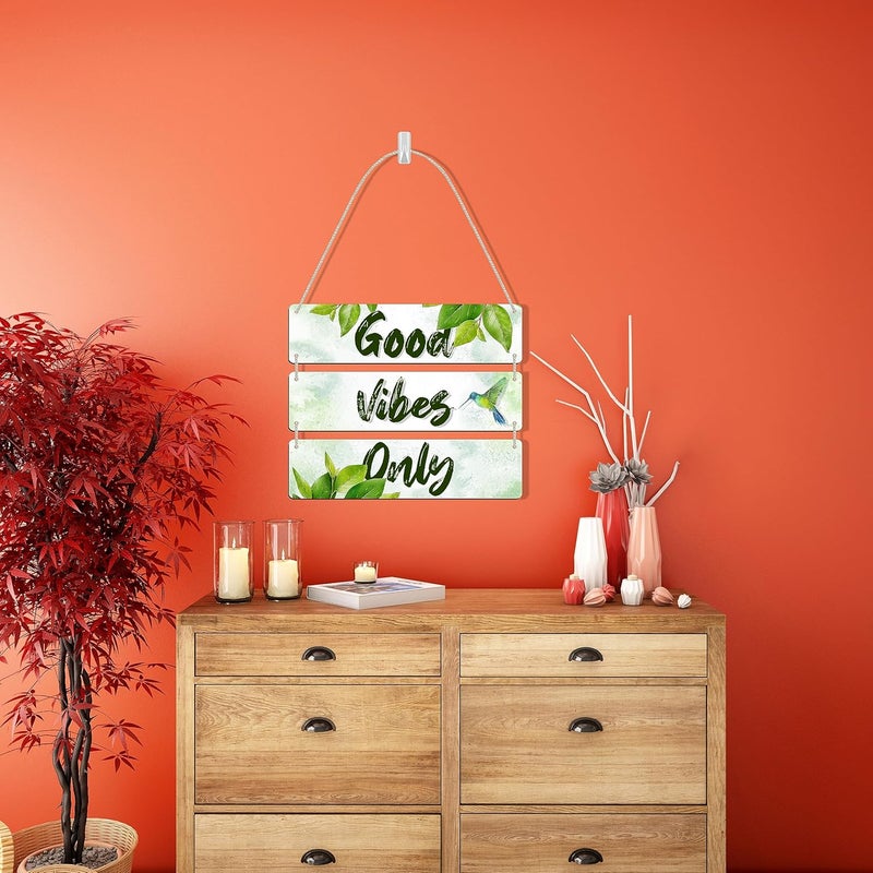 DELWOR Good Vibes Only Wall Hanging for Home Decoration Items for Living Room and Office Decoration Items - Image 3