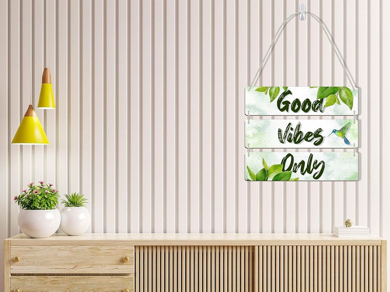 DELWOR Good Vibes Only Wall Hanging for Home Decoration Items for Living Room and Office Decoration Items - Image 4