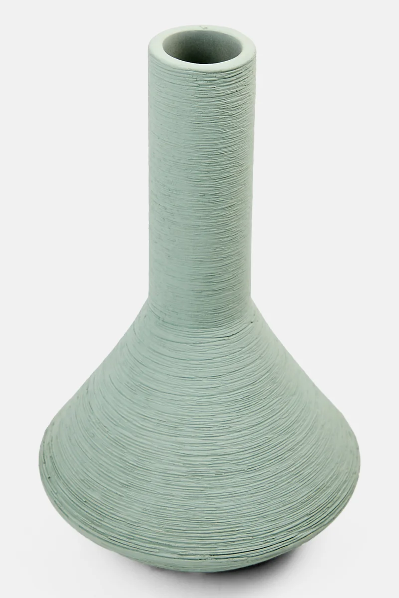 Muy Mucho Feeling Good At Home Textured Flower Vase 22 H x 14 W cm, Slate Blue