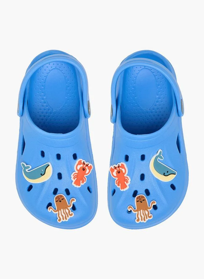 Aqua Boys Jibbitz Charm Detail Clogs