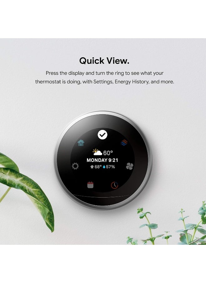 ترموستات Nest Smart Learning Wi-Fi القابلة للبرمجة، الجيل الثالث، مرآة باللون الأسود - pzsku/Z3441CDFDD7A379CD0B7DZ/45/_/1722071671/c0d46e26-3461-4080-b43b-81f2e2179861