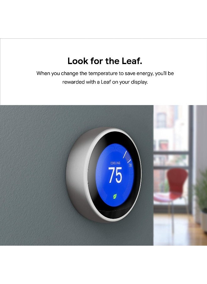 ترموستات Nest Smart Learning Wi-Fi القابلة للبرمجة، الجيل الثالث، مرآة باللون الأسود - pzsku/Z3441CDFDD7A379CD0B7DZ/45/_/1722071674/cd152267-886c-4068-94d1-c704ffbaf7f0