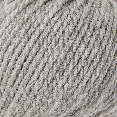 Gisimo 100% Merino Wool Yarn, 3-Ply Luxurious and Soft Yarn for Hand Knitting & Crocheting (Light Gray,1Ball) - Image 2