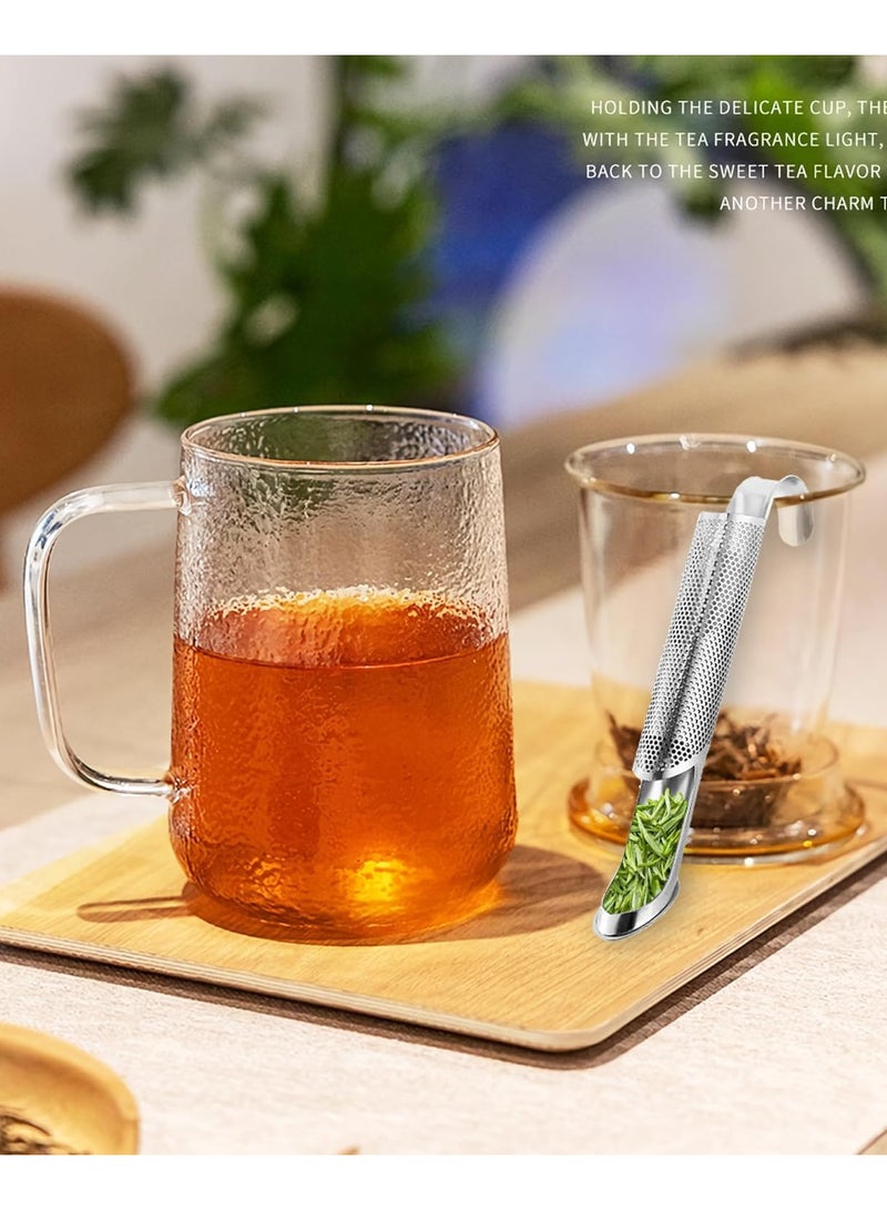 NQOOH Stainless Steel Tea Strainer – 2 Pieces – Herbal Tea Filter with Comfortable Handle – Easy to Clean for Daily Use - Image 5
