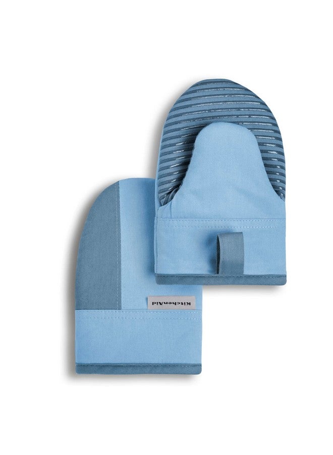 KitchenAid KitchenAid Beacon Two-Tone Non-Slip Mini Oven Mitt Set, Blue Velvet/Blue Heaven, 5.5"x8", 2 Piece  - Image 1