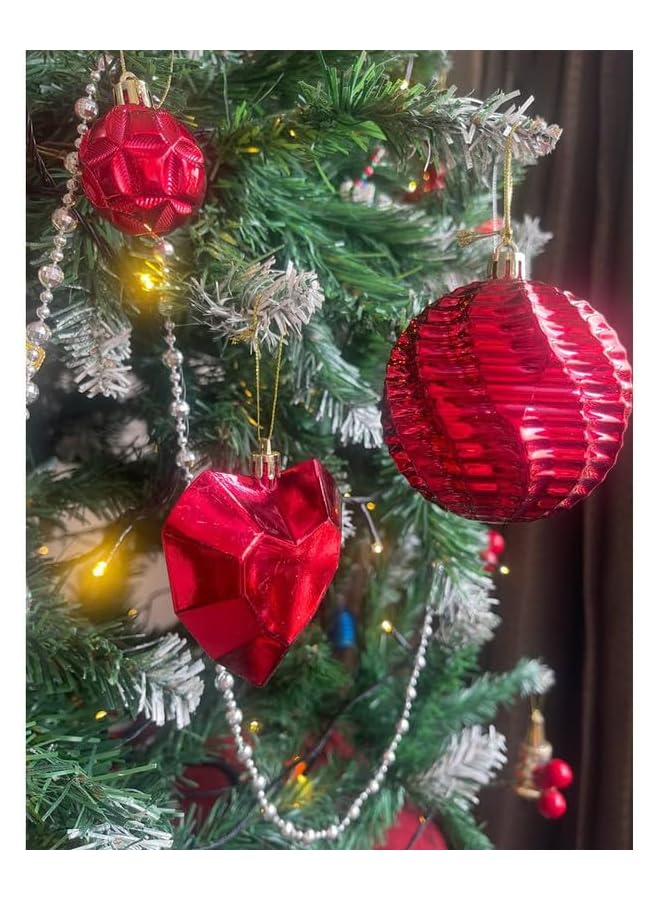 The Bros 27-Piece Red Assorted Christmas Tree Ornaments Set - Lightweight, Durable, Easy to Hang Ornaments - Vibrant Christmas Tree Decorations for Stunning Holiday Decor - Image 5