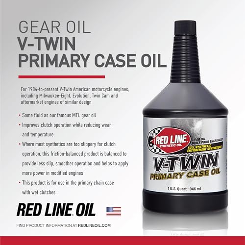 Red Line زيت علبة V-Twin من Red Line 42904، للاستخدام مع UTVs وATVs والدراجات الرياضية - 1 كوارت - Image 3