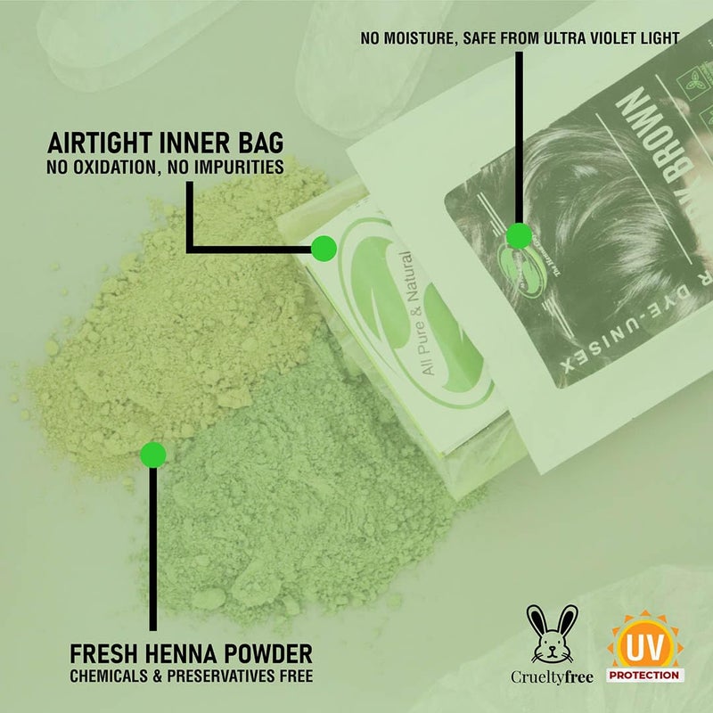 The Henna Guys 1 Pack Of Dark Brown Henna Hair & Beard Color/Dye 150 Grams - Natural Hair Color, Plant-based Hair Dye - The Henna Guys - Image 5