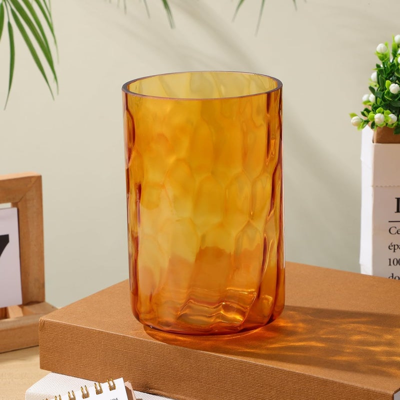 LABRIMP 3-Pack Small Glass Lamp Shade Cover 5.70X11.81X3.93In Decorative Ripple Texture Lampshades for Table Lamps Pendant Light Fixture Replacement - Image 4