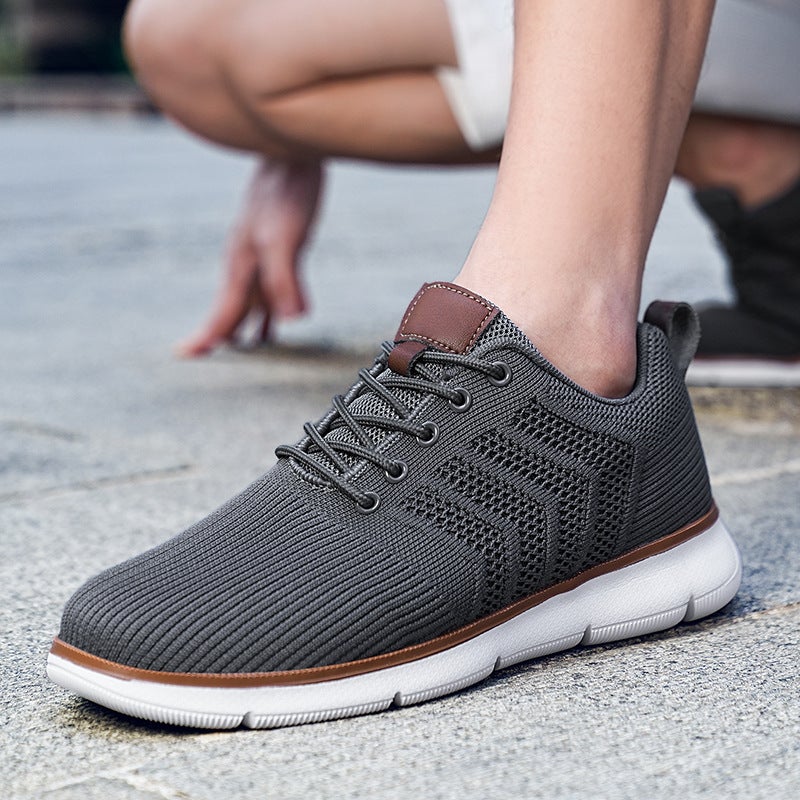 Men's Casual Running Shoes, Knit Mesh Upper, Lightweight & Soft, Size up to 48 - Image 1