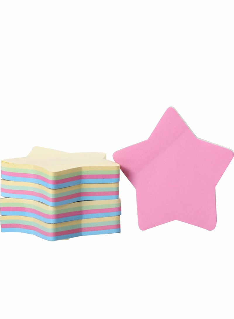 Sticky Notes, 500 Sheets Multicolor Star Shaped Colorful Memo, Funny Cute Self-Stick Removable for Office School, Business Home and Personal Use - Image 1
