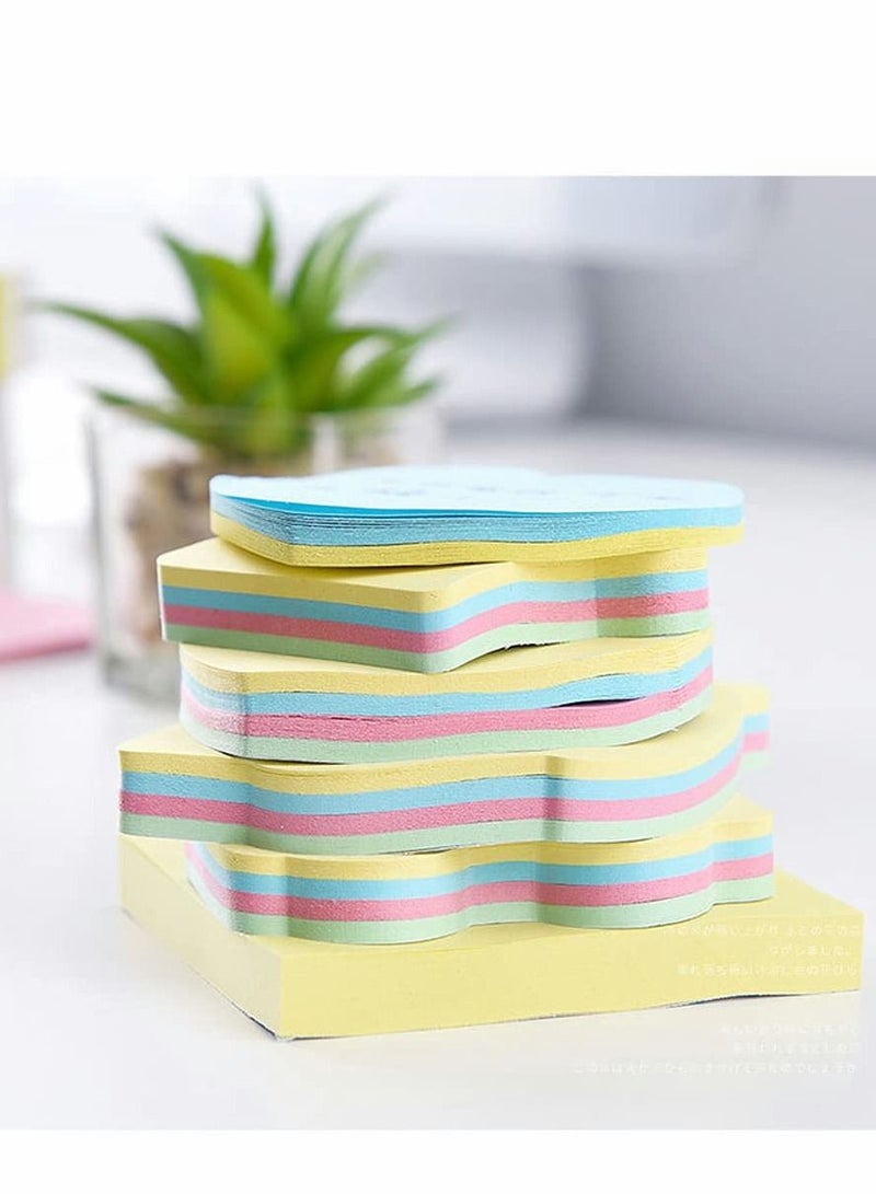 Sticky Notes, 500 Sheets Multicolor Star Shaped Colorful Memo, Funny Cute Self-Stick Removable for Office School, Business Home and Personal Use - Image 4