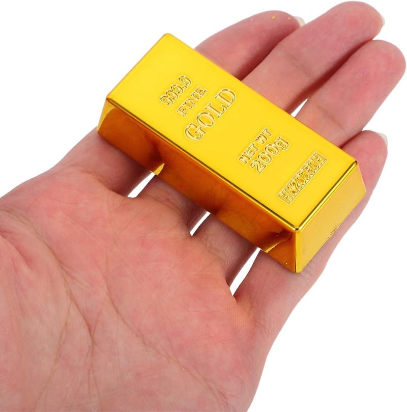 Vaguelly 10pcs Simulation Gold Bars Imitation Plastic Gold Bar Decor for Pirate Party Halloween and Stage Props Chic Design Compact for Boy Girl - Image 2