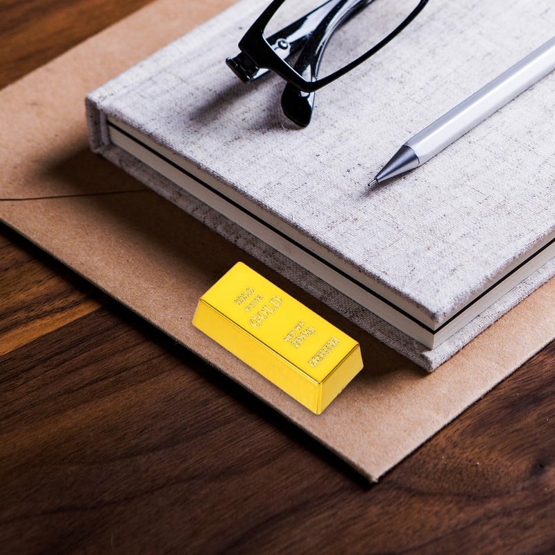 Vaguelly 10pcs Simulation Gold Bars Imitation Plastic Gold Bar Decor for Pirate Party Halloween and Stage Props Chic Design Compact for Boy Girl - Image 4