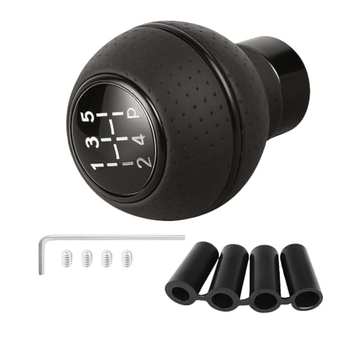 DETACHI Aluminium Gear Shifter 5-Speed, Anti-Slip Ball Knob, Glossy Black, Universal (Matte Black) - Image 1