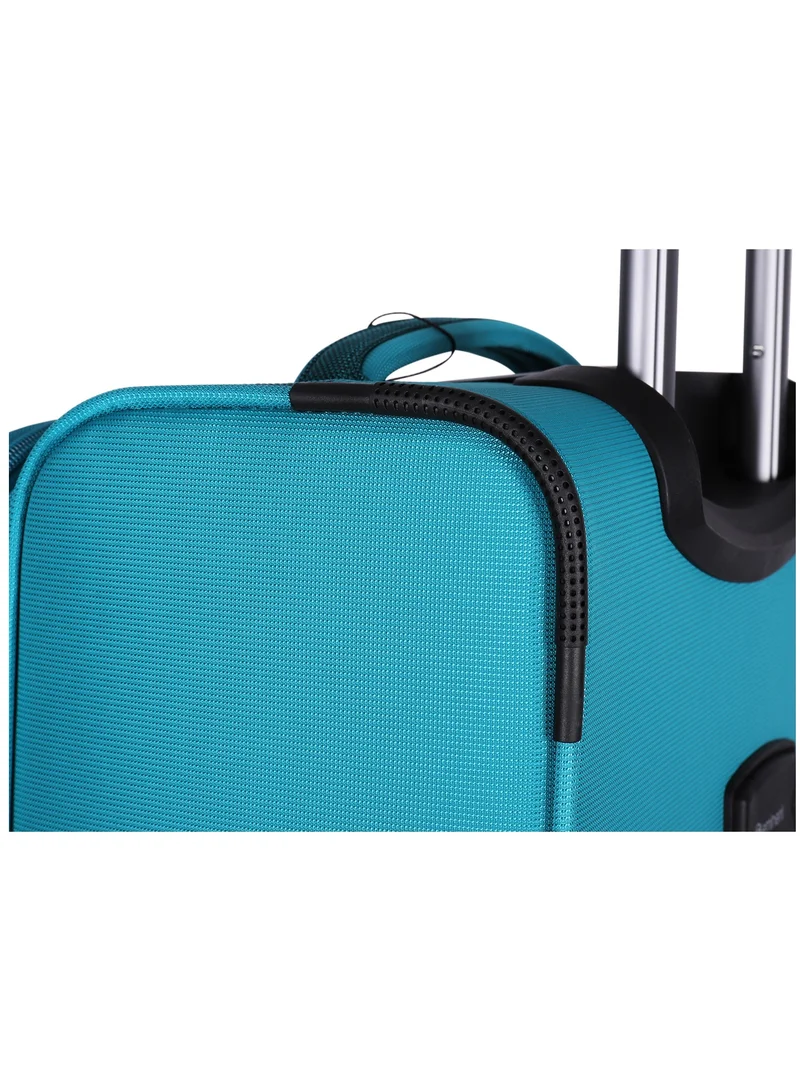 eminent Expandable Trolley Luggage Set of 3 Bag Soft Suitcase for Unisex Travel Polyester Shell Lightweight with TSA lock Double Spinner Wheels E777SZ Green