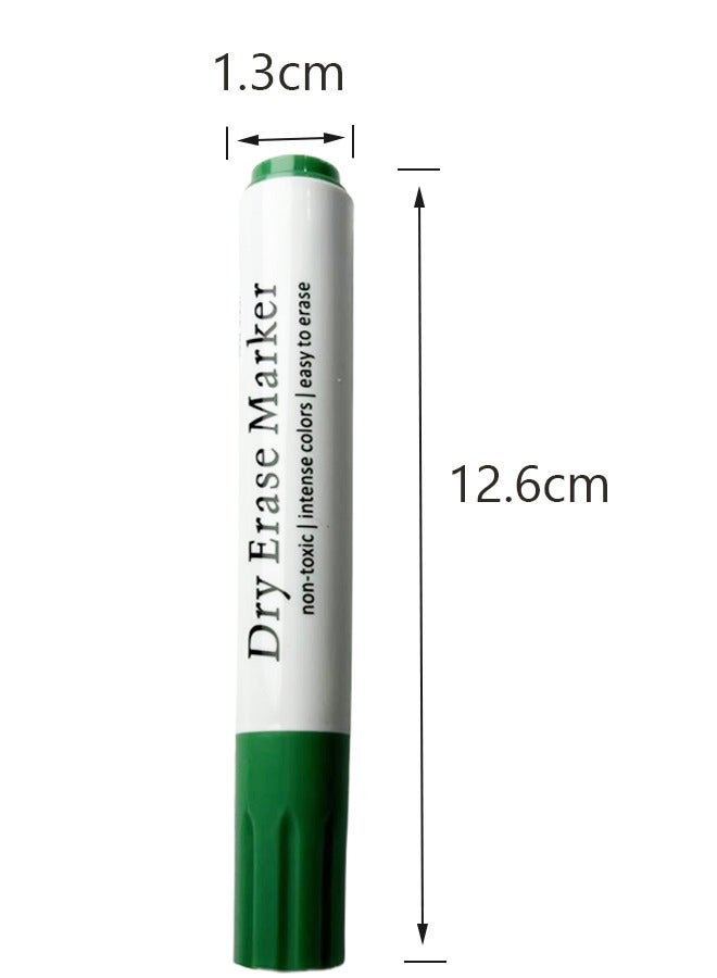 GBQ 12PCS Whiteboard Erasable Marker Set Green - Image 2