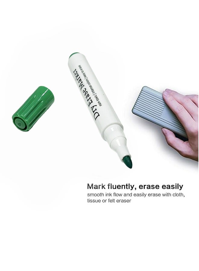 GBQ 12PCS Whiteboard Erasable Marker Set Green - Image 4