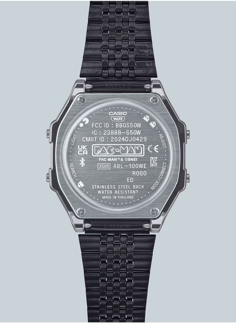 CASIO Pac-Man Edition Digital Bluetooth Stainless Steel Watch ABL-100WEPC-1B  - Image 2