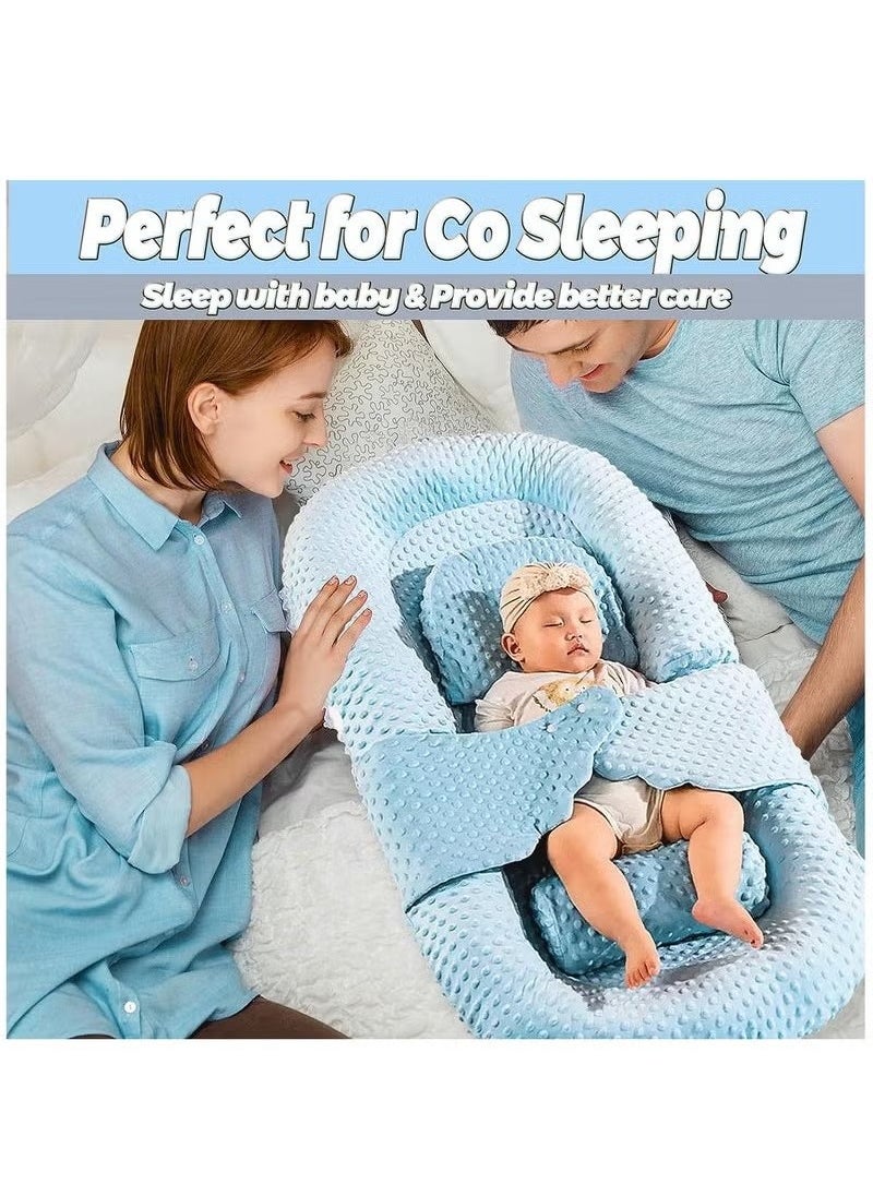 100% Cotton Breathable Baby Lounger Nest, 0 - 12 Months, White