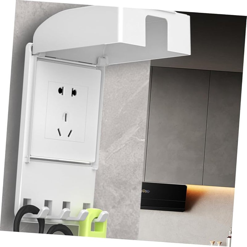 غطافة مخرج كهربائي مقاومة للطقس باللون الأبيض مع خطاف مدمج 16 30X9 90X4 20 سم - Image 5