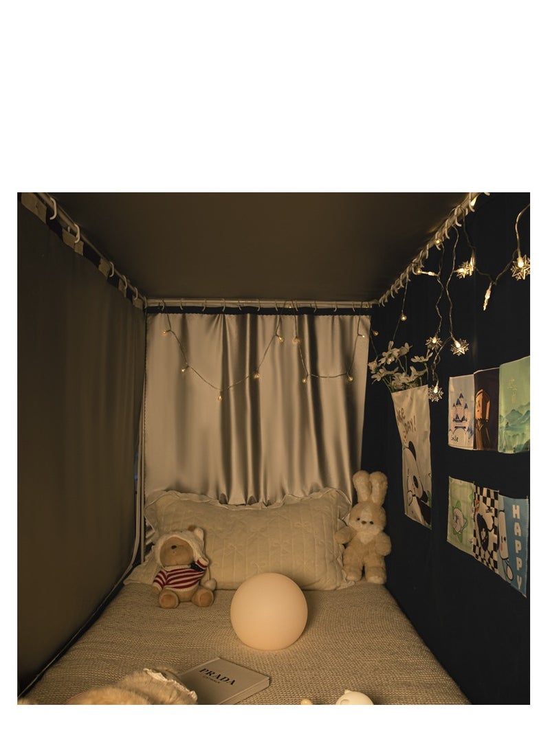 Y&D Bed Canopy Tents Curtain Blackout Curtain Single Bed Tent Curtain Student Shading Cloth Bed Canopy Mosquito Net Student Sleep Privacy Protection  - Image 2