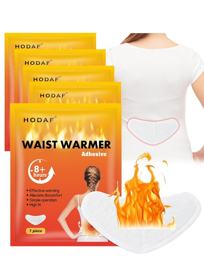 Hodaf Waist Warmer Adhesive, Disposable Hot Therapy Packs For Low back – Up To 8 Hours Of Heat Long Lasting & Discomfort Relief For Winter Outdoor Work, Sports Activities – 5 Piece - Image 1
