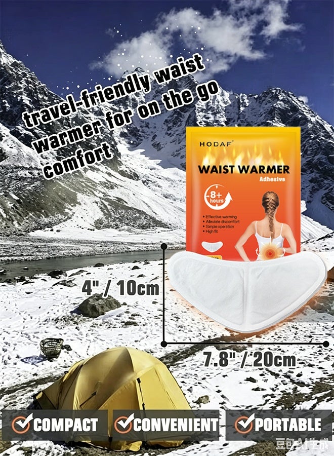 Hodaf Waist Warmer Adhesive, Disposable Hot Therapy Packs For Low back – Up To 8 Hours Of Heat Long Lasting & Discomfort Relief For Winter Outdoor Work, Sports Activities – 5 Piece - Image 3