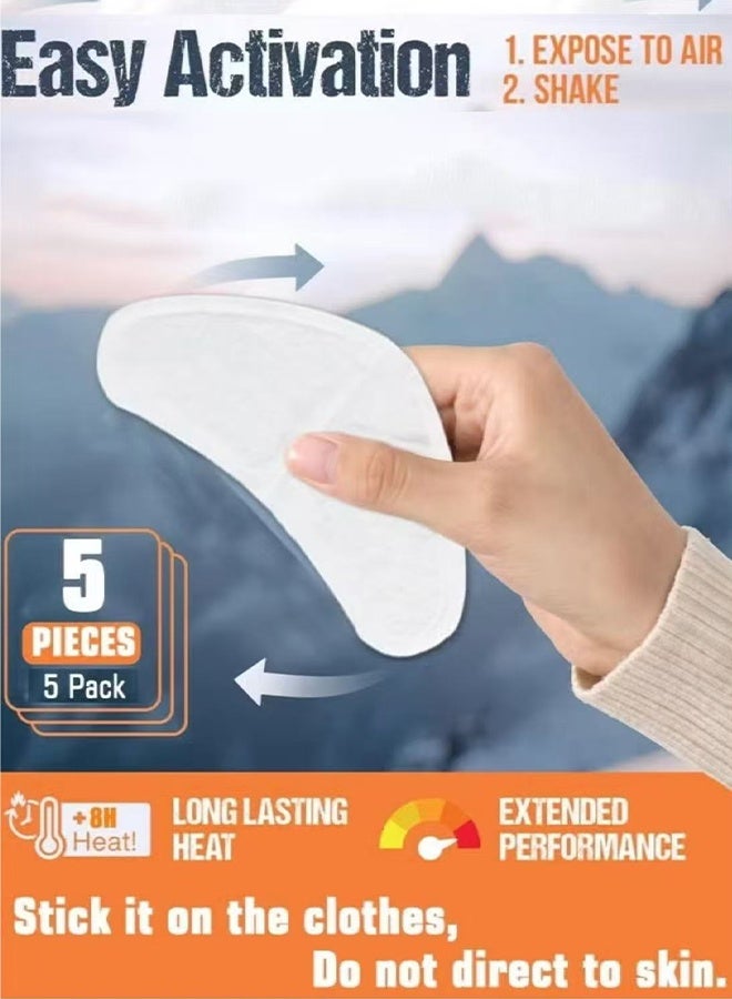 Hodaf Waist Warmer Adhesive, Disposable Hot Therapy Packs For Low back – Up To 8 Hours Of Heat Long Lasting & Discomfort Relief For Winter Outdoor Work, Sports Activities – 5 Piece - Image 4