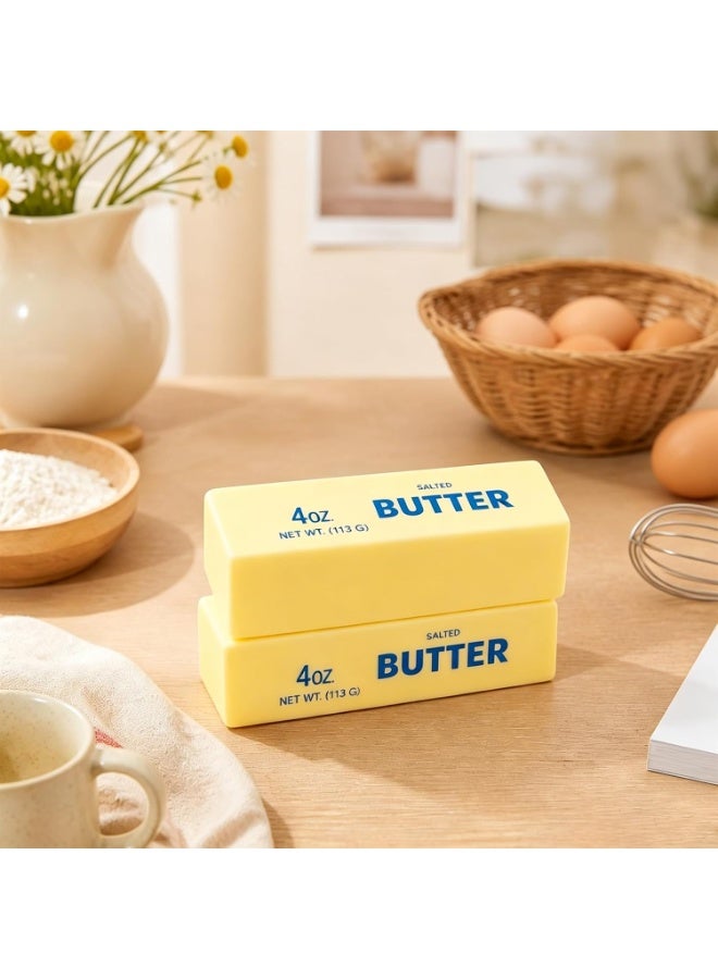 DealX Butter Squeeze Toy Slow Rising Squishy Stress Relief Toy | PU Foam Butter Stick Fidget Toy for Anxiety Relief, Sensory Play & Office Desk Fun, Light Yellow - Image 2