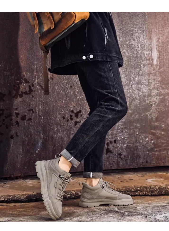 Deerway أحذية رجالية كاجوال، أحذية مارتن ريترو ذات قصة منخفضة  - Image 3