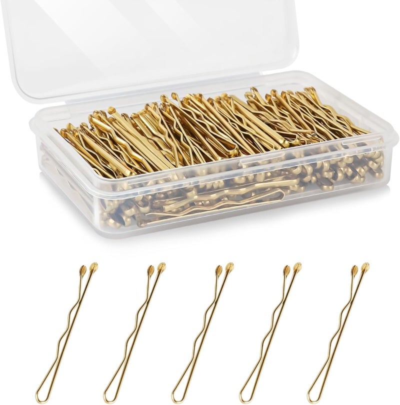 Mini Bobby Pins 1.38Inches 150 Count Durable Rust-Proof Metal - Smooth Round Ends Non-Scratch Black Hair Pins for Women Girls Kids All Hair Types Home Wedding Party Travel - Image 1