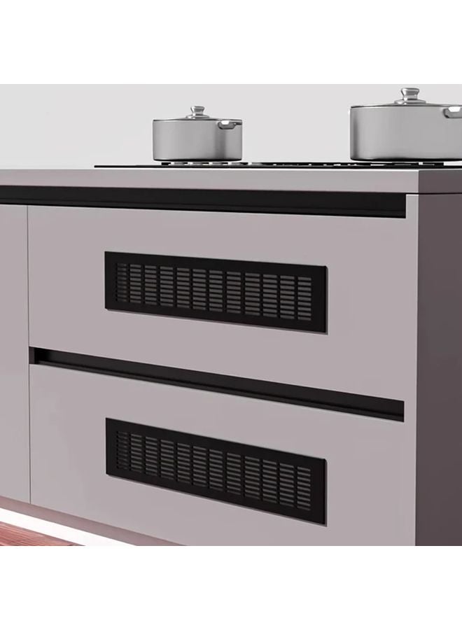 2pcs Silvery Aluminum Vent Covers Decorative Airflow Grille for Cabinets Furniture - Image 5