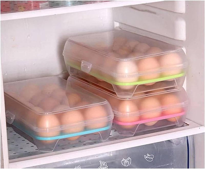 PRAMANTA Reusable Egg Storage Box Refrigerator Egg Rack Single Layer Egg Tray Refrigerator Storage 15 Egg Capacity Egg Storage Rack 1Pcs - Image 3