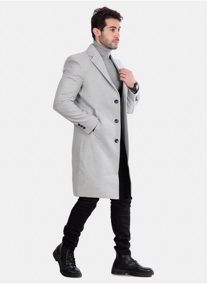WHITE RABBIT - Classic Coat With Slanted Pockets Wool Coat - Image 1