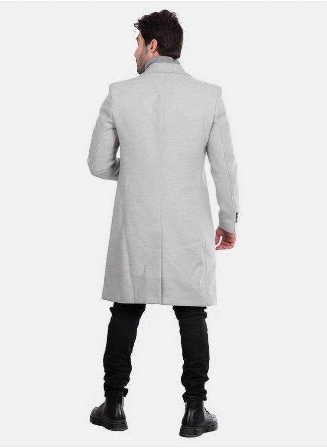 WHITE RABBIT - Classic Coat With Slanted Pockets Wool Coat - Image 1