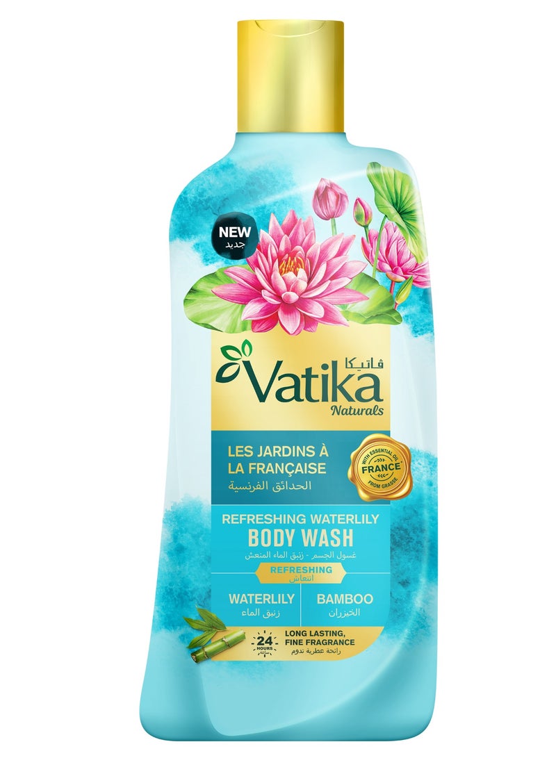 Vatika Naturals Refreshing Waterlily Body Wash 250ml, 24 Hours Long-Lasting Fine Fragrance,For Refreshed & Revitalized Skin, With Essential Oils from France - Image 1