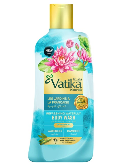 Vatika Naturals Refreshing Waterlily Body Wash 250ml, 24 Hours Long-Lasting Fine Fragrance,For Refreshed & Revitalized Skin, With Essential Oils from France