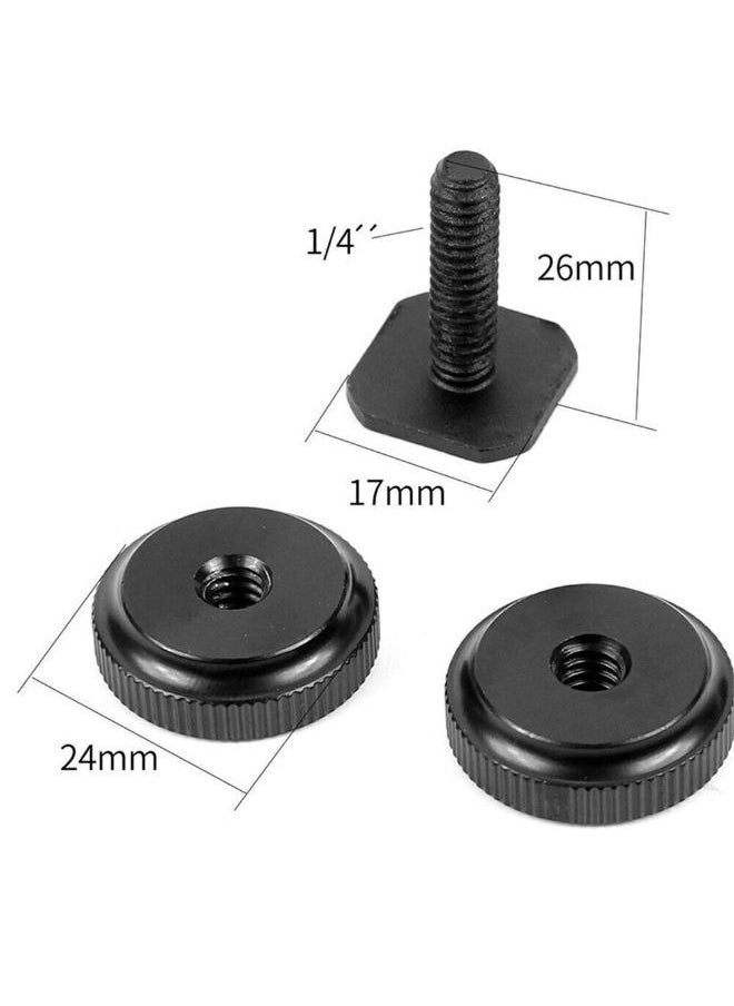 EasyLife Aluminum Alloy 1/4" Standard Screw Head Adapter With Double Nut For DSLR Camera  - Image 2