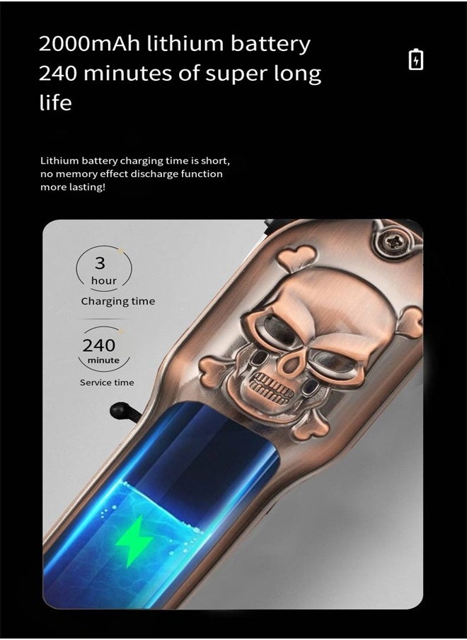 Ru syanl LCD Digital Display Hair Trimmer Electric Vintage Hair Clipper for Men  - Image 5