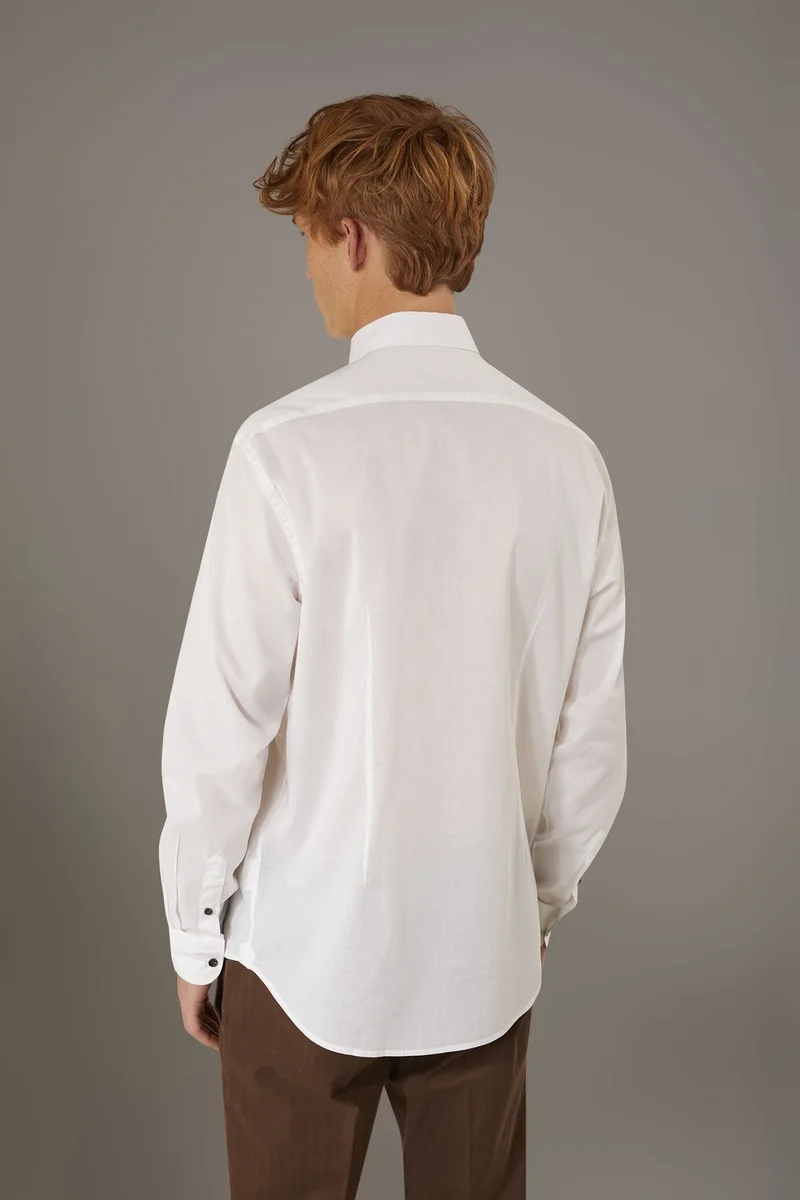 Doppelganger White Casual shirt french collar comfort fit cotton mussola fabric - White for Men | Best Price UAE