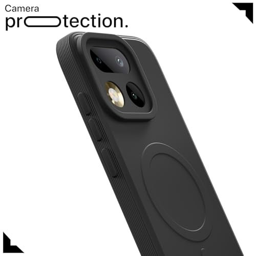 Pikkme غطاء خلفي Pikkme لهاتف Realme 16 Pro 5G بتصميم سيليكوني ناعم مطفي مع خاصية Mag-Safe (لا يدعم Mag-Safe) وحماية للكاميرا | غطاء بامبر نحيف (أسود) - Image 5