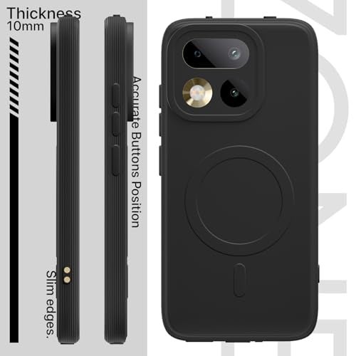 Pikkme غطاء خلفي Pikkme لهاتف Realme 16 Pro 5G بتصميم سيليكوني ناعم مطفي مع خاصية Mag-Safe (لا يدعم Mag-Safe) وحماية للكاميرا | غطاء بامبر نحيف (أسود) - Image 3