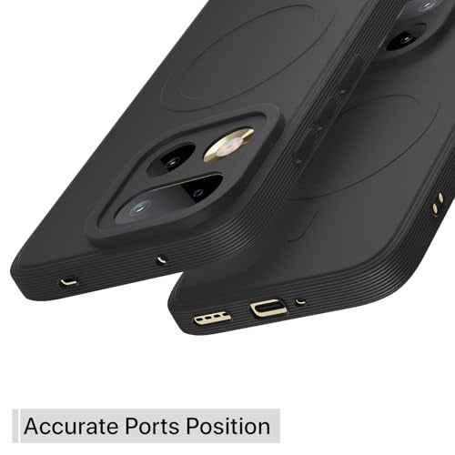 Pikkme غطاء خلفي Pikkme لهاتف Realme 16 Pro 5G بتصميم سيليكوني ناعم مطفي مع خاصية Mag-Safe (لا يدعم Mag-Safe) وحماية للكاميرا | غطاء بامبر نحيف (أسود) - Image 4