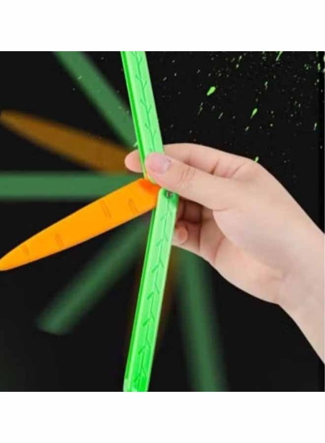3Pcs Carrot knife butterfly knife decompression toy Butterfly Knife Practice Prop (Big) - Image 4
